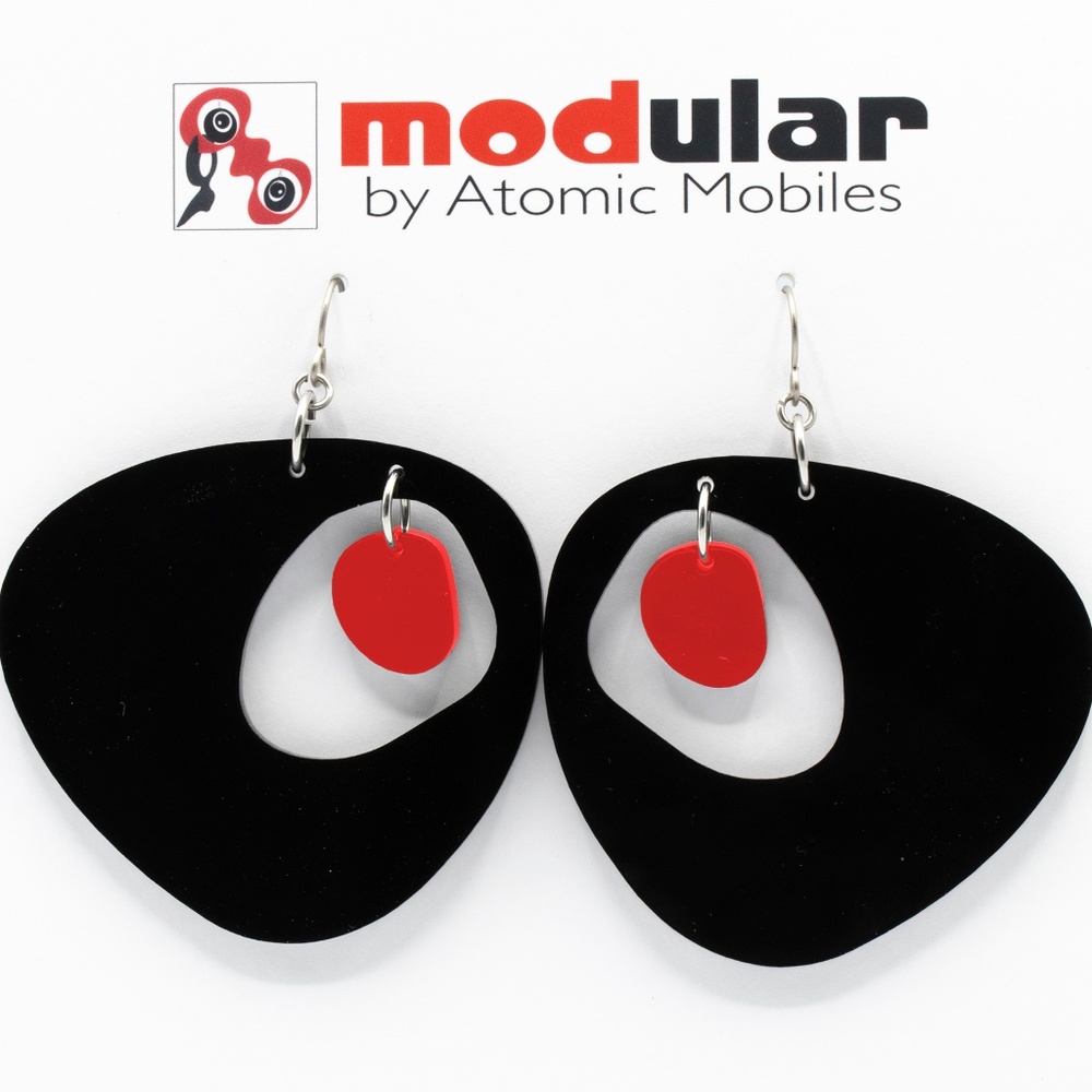 Googie Earrings Modern Art Jewelry Mod Statement